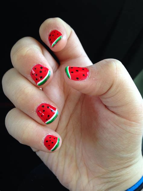 Watermelon Nail Design Watermelon Nail Designs Diy Nails Types Of Nails