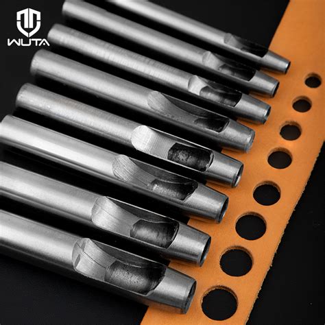 WUTA 6 15 Pcs Hollow Punch Set Round Hole Punch Tool Steel Leather