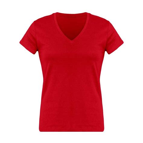 T shirt femme col V personnalisé Rouge Créer son T Shirt