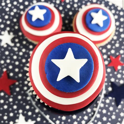 Viudo Varios Cinem Tica Captain America Cupcakes Magn Tico Risa