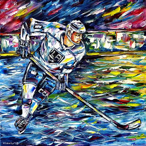 Ice Hockey Player Painting By Mirek Kuzniar Fine Art America