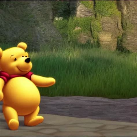 Unreal Engine 5 Render Of Winnie The Pooh In Startrek Stable