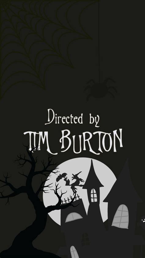 Halloween Wallpaper Black Cartoon Like Says Directed By Tim Burton