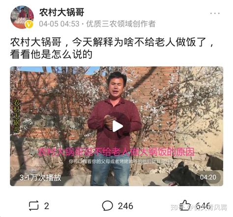 如何评价b站up主农村大锅哥？ 知乎