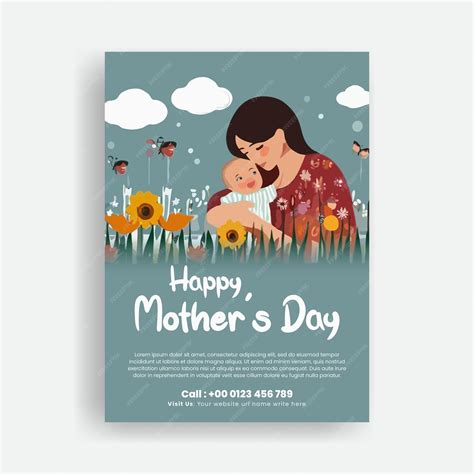 Premium Vector Vector Mothers Day Party Print Flyer Or Poster