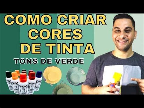 Como Criar Cores De Tintas Corante Xadrez Tons De Verde Corante