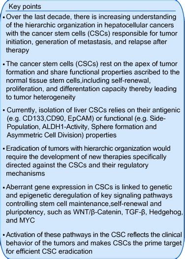 Epigenetic Regulation Of Cancer Stem Cells In Liver Cancer Current