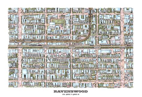 I Made A Birds Eye View Map Of My Neighborhood In Chicago Rmapfans