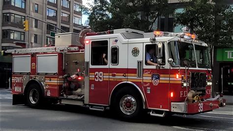 Fdny Engine 39 Responding On 3rd Ave In Upper East Side Manhattan New