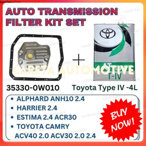 Auto Transmission Filter Kit Set Toyota Atf Type Iv For Camry Acv