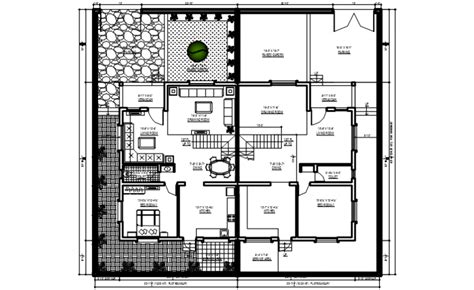 2d Cad Drawing Of Floor Plans Autocad Software Cadbull