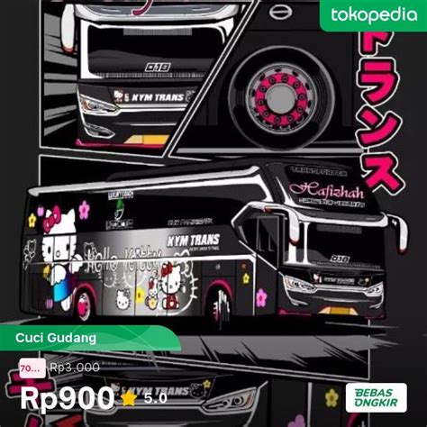 Stiker Bus Mania Bus Artis Basuri Kym Trans Laser Sticker Rp900 Bus