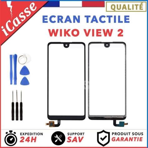 Vitre Ecran tactile Wiko VIEW 2 Noir Outils Cdiscount Téléphonie