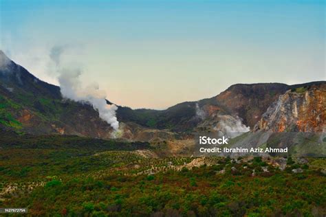 Amazing View Of Mount Papandayan Indonesia As One Of The Volcanoes In ...