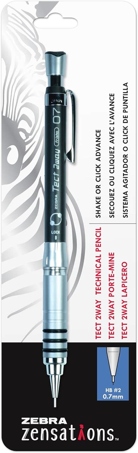 Zebra Zensations Tect 2Way Mechanical Pencil 0 7Mm Black Barrel 1