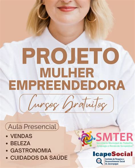 A Prefeitura de Seropédica oferece cursos no Projeto Mulher