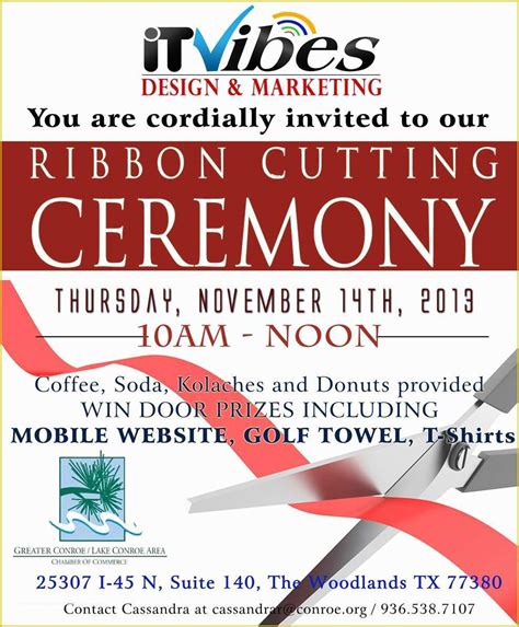 Ribbon Cutting Ceremony Invitation