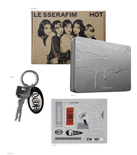 LE SSERAFIM 5ти мини албум HOT TIN CASE ver kStore кпоп албуми и мърч
