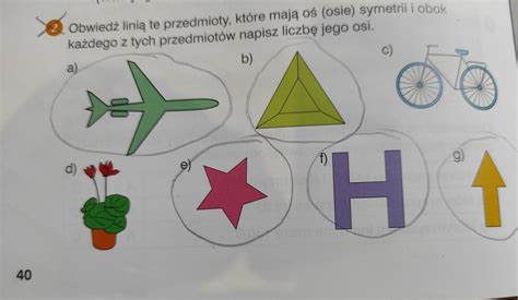 Obwied Lini Te Przedmioty Kt Re Maj O Osie Symetrii I Obok