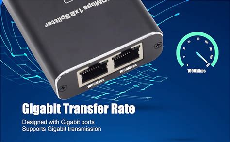 Ethernet Splitter 1 To 2gigabit Ethernet Splitter 1000mbps High Speed With Cat8