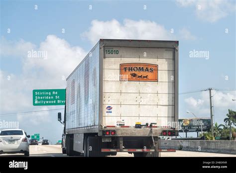 Fort Lauderdale Tats Unis Le Juillet Camion De Livraison