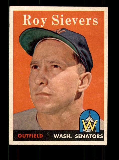 1958 Topps 250 Roy Sievers Nm Ebay Baseball Cards Baseball Card