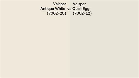 Valspar Antique White Vs Quail Egg Side By Side Comparison