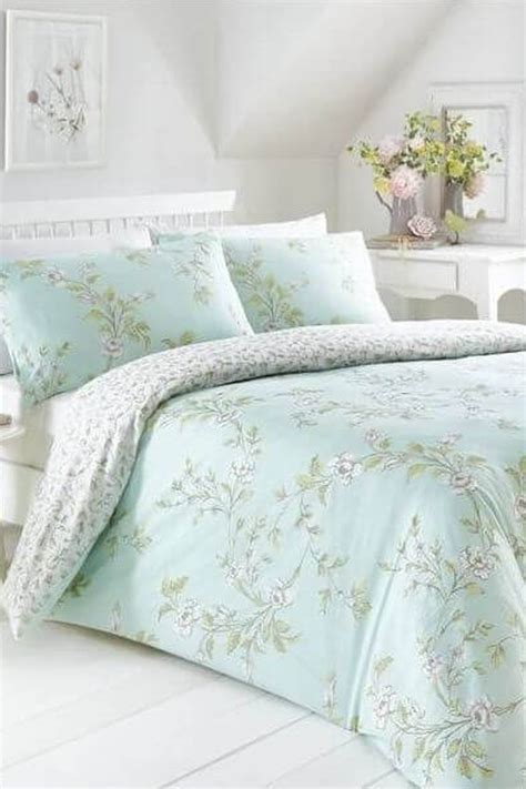 King Size Yasmina Duck Egg Duvet Cover Set In Duck Egg Roman Originals Uk