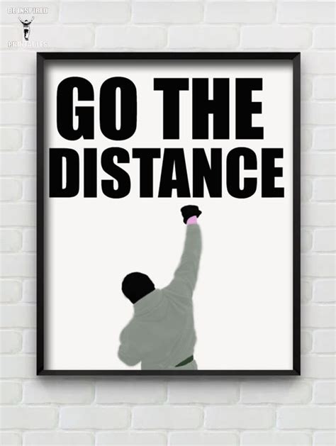 Rocky Balboa Go the Distance Printable Digital Downloadable Inspiring ...