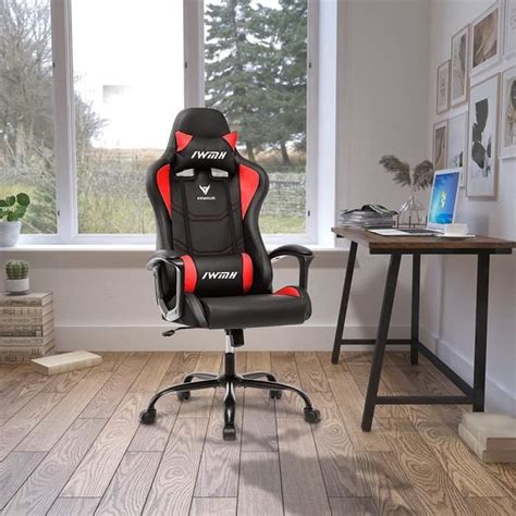 Kewin Chaise Gaming Fauteuil Gaming Ergonomique Haut Dossier Racing