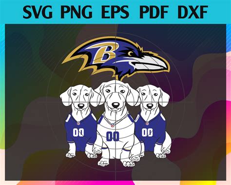 Baltimore Ravens Dachshund Svg Ravens Dachshund Svg Dachshund Svg