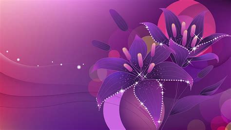 Lights Purple Flowers Abstract Hd Wallpaper Peakpx