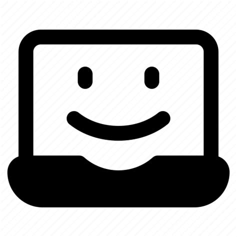 Laptop, face, happy, hour, emoji, emoticons icon - Download on Iconfinder