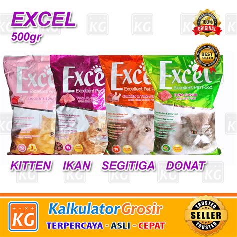 Jual Excel Cat Food Gr Tuna Donut Ikan Segitiga Adult Dry Food