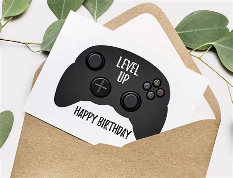 Printable Video Game Birthday Card For Gamers Instant Etsy Canada