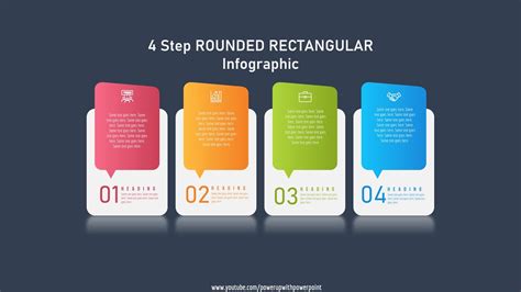 Create Step Rounded Rectangle Infographic Powerpoint Infographics