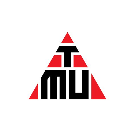 TMU triangle letter logo design with triangle shape. TMU triangle logo ...