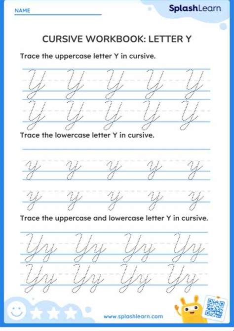 Cursive Letter Y Worksheets Free And Printable Splashlearn