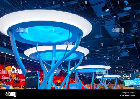 The Intel Booth At The Ces Show Held In Las Vegas Stock Photo Alamy