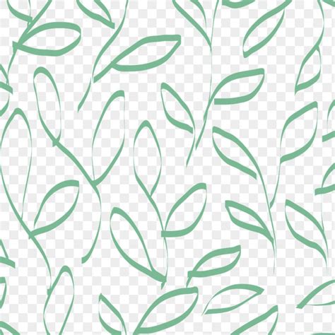 Download free png of Leaf doodle pattern png, transparent background ...