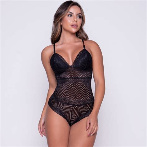 Body Renda Luxo Forro Sensual Decote Alcinha Moda Ntima Casual Lingerie Feminina Shopee