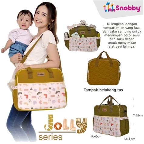 Jual Snobby Tas Bayi Besar Saku Print Jolly Series Shopee Indonesia