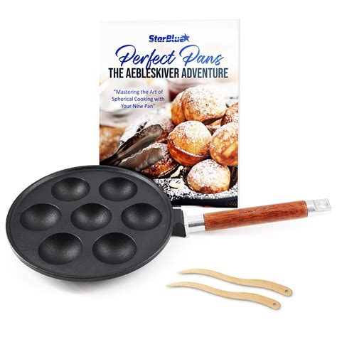 Mua Starblue Hole Cast Iron Aebleskiver Pan Detachable Wooden Handle