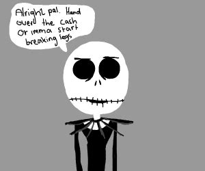 Jack Skellington is crying blood - Drawception