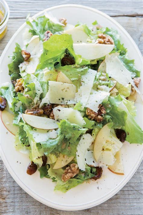 Escarole Salad With Apple Walnuts Dates And Manchego Delicious