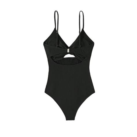 Zkozptok Women S Beach Swimsuit Trendy Deep V Neck Stretchy Slim Bikini Swimwear Summer Swimwear