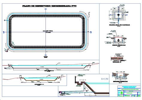 Reservorio Con Geomembrana En AutoCAD CAD 807 59 KB Bibliocad