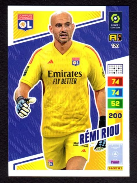 CARTE PANINI ADRENALYN XL 2023 24 Ligue 1 120 Rémi RIOU OL Lyon EUR 1