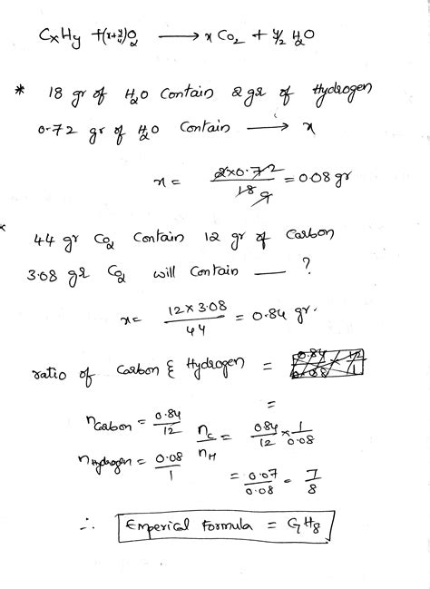 Gaseous Hydrocarbon Gives Upon Combustion G Of Water And G Of