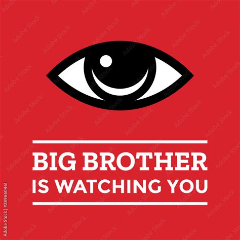 Vetor De Big Brother Is Watching You Poster Do Stock Adobe Stock